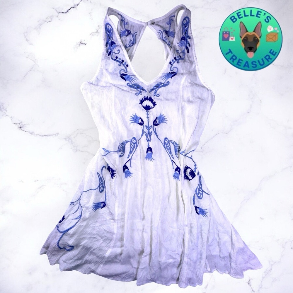 Intimately Free People Dress Womens XS Adelaide Festival Slip Sheer Boho Tassel